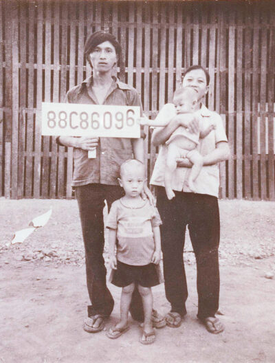 Red Cross refugee camp, Thailand - Aug 1980. (Number edited for privacy)
