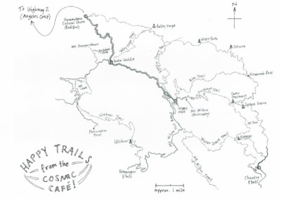 Trail map for Mt Wilson Area 2014