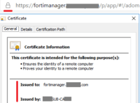fortinet untrusted ca certificate