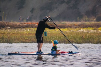 Paddling with my son /Dam Vu Nguyen