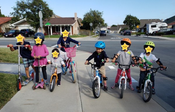 Our children on bikes and scooters (2019)