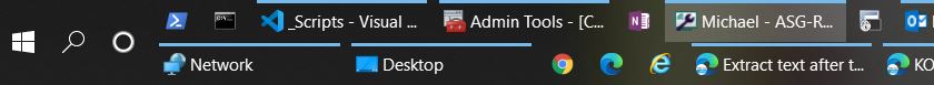 Correctly-sized application labels on the Taskbar