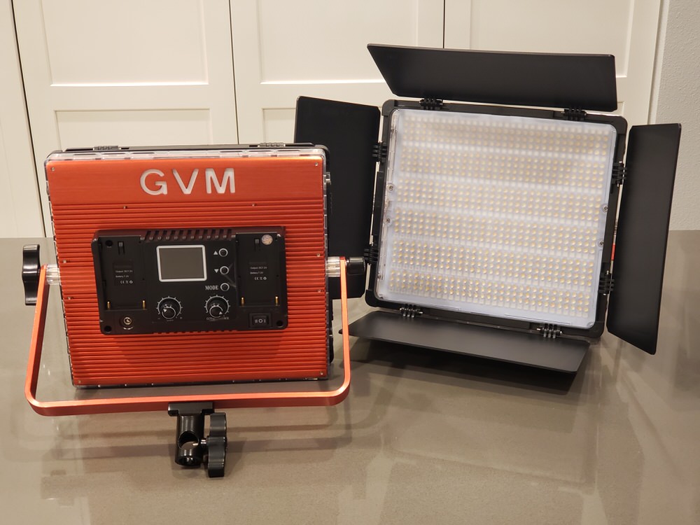 GVM RGB LED 1200D 2-pack lights