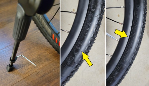 Adjust kickstand length and inflate tires