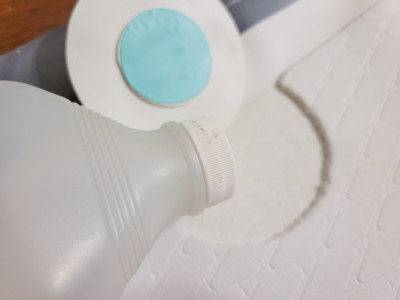 Cleanup with rubbing alcohol