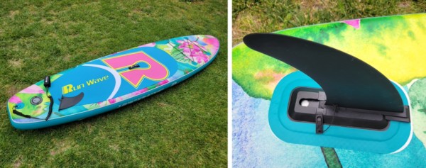 Inflated board, 9" fin