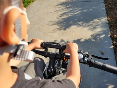 Front seat view (Shotgun Kids Bike Seat)