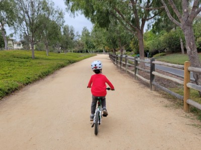 Son biking around the neighborhood (2021)