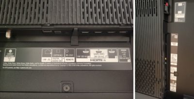TV Inputs (Bottom and Side)
