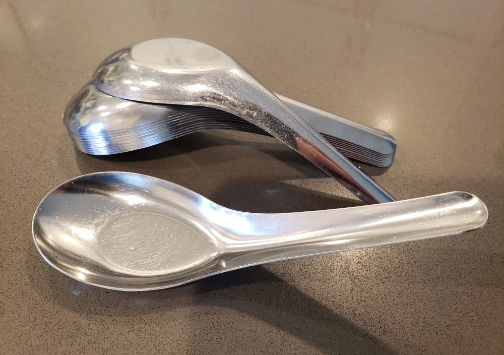 12 x Thai Soup Spoons Stainless Steel Zebra Brand 