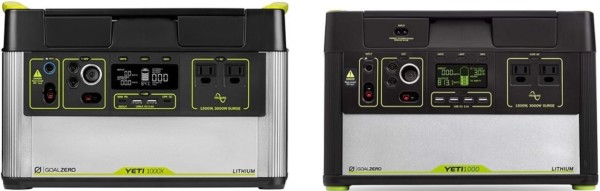 Left: Yeti 1000x. Right: Yeti 1000 Lithium /Goal Zero