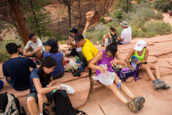 Resting along the Angels Landing trail /yuenStudios 2013