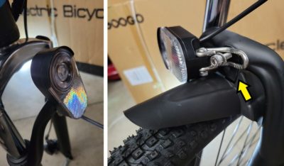 Mount headlight and front mud guard