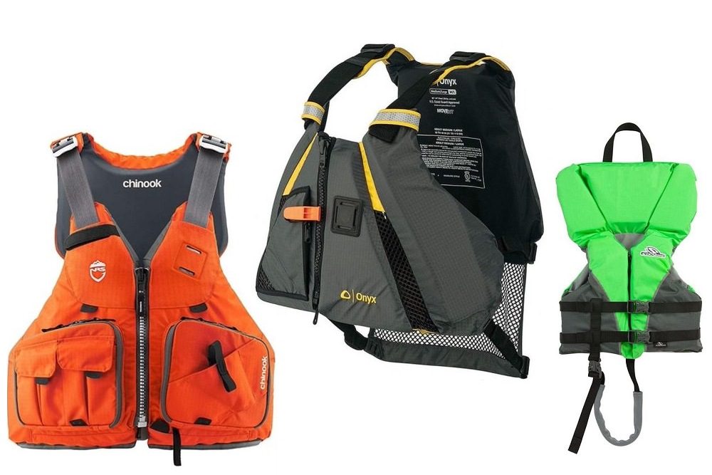 Life Vests: NRS, Onyx, Stearns