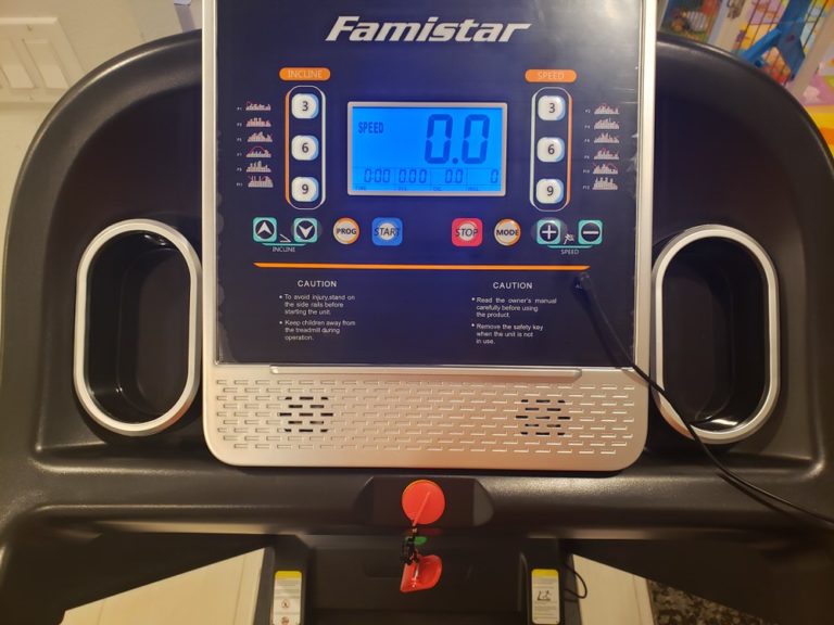 Famistar Folding Treadmill With 15-Level Auto Incline | 4.5HP Motor, 10MPH, 300lb Capacity | LED Display, Heart Rate Monitor