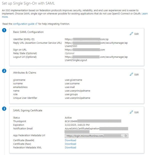 Azure AD: SSO Configuration