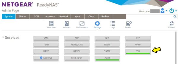 Netgear ReadyNAS: SSH Enabled