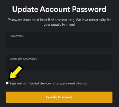 Password Change: Sign Out All Devices