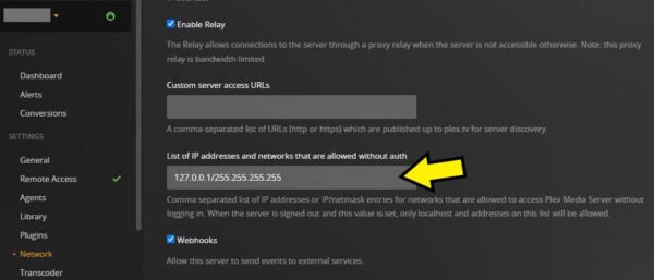 Authentication Bypass IPs/Subnets