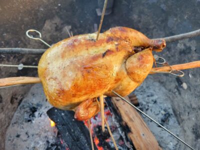 Campfire Rotisserie Chicken