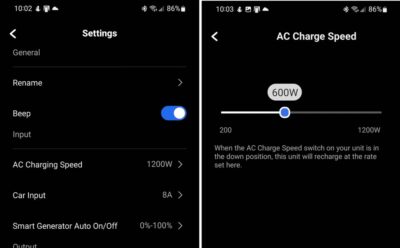 Maximum Charging Speed Adjustment in EcoFlow App