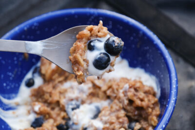 Banana Bread Oatmeal (Added: Blueberries) /RightOnTrek