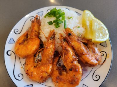 Hawaiian Garlic Butter Shrimp Plate