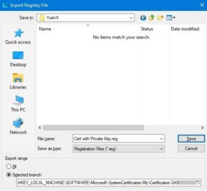 Export Registry File