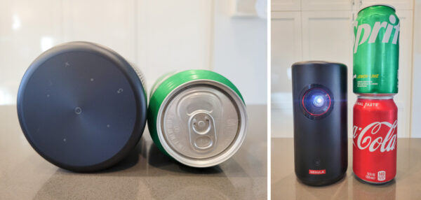 Size: Capsule 3 Laser vs Soda Cans