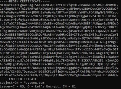 YuenX.com SSL Certificate